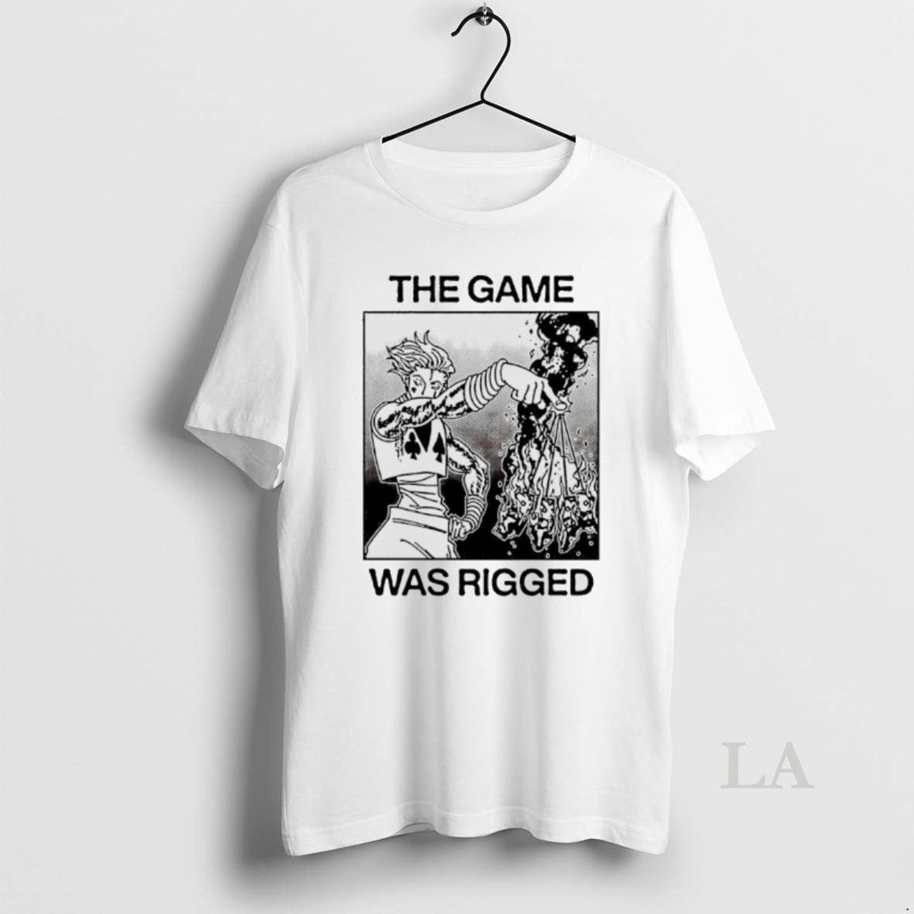 Original Hisoka Morow Hunter X Hunter The Game Was Rigged Unisex T-shirt, Sweatshirt, Hoodie, Long Sleeve Tee - T-Shirt, Sweatshirt, Hoodie