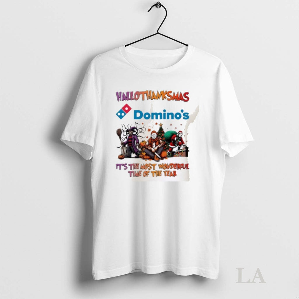 Original Horror Character X Dominos Hallothanksmas Its The Most Wonderful Time Of The Year - T-Shirt, Sweatshirt, Hoodie