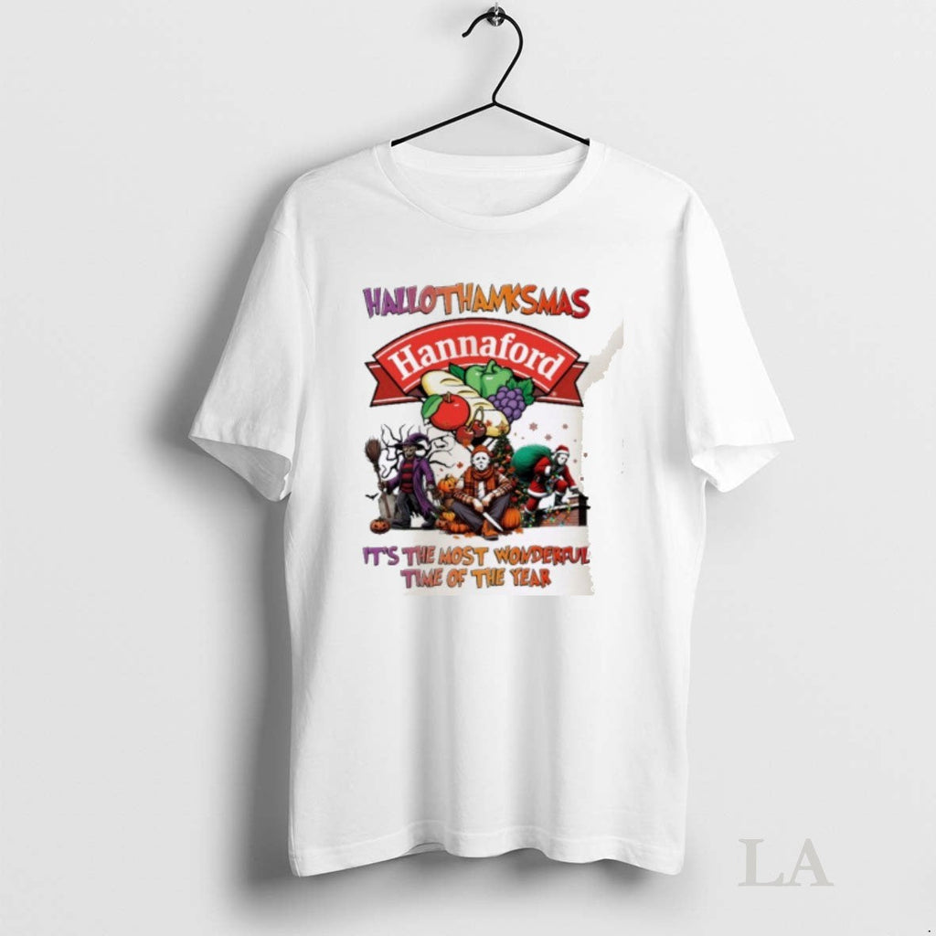 Original Horror Character X Hannaford Supermarkets Hallothanksmas Its The Most Wonderful Time Of The Year - T-Shirt, Sweatshirt, Hoodie