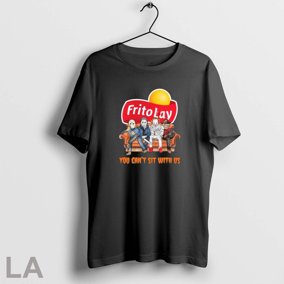 Original Horror Film You Cant Sit With Us Frito Lay Logo Unisex T-shirt, Sweatshirt, Hoodie, Long Sleeve Tee - T-Shirt, Sweatshirt, Hoodie