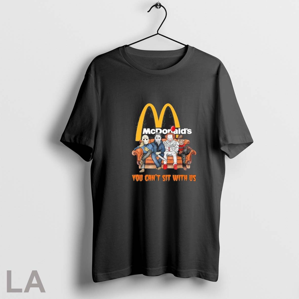 Original Horror Film You Cant Sit With Us Mcdonalds Logo Unisex T-shirt, Sweatshirt, Hoodie, Long Sleeve Tee - T-Shirt, Sweatshirt, Hoodie