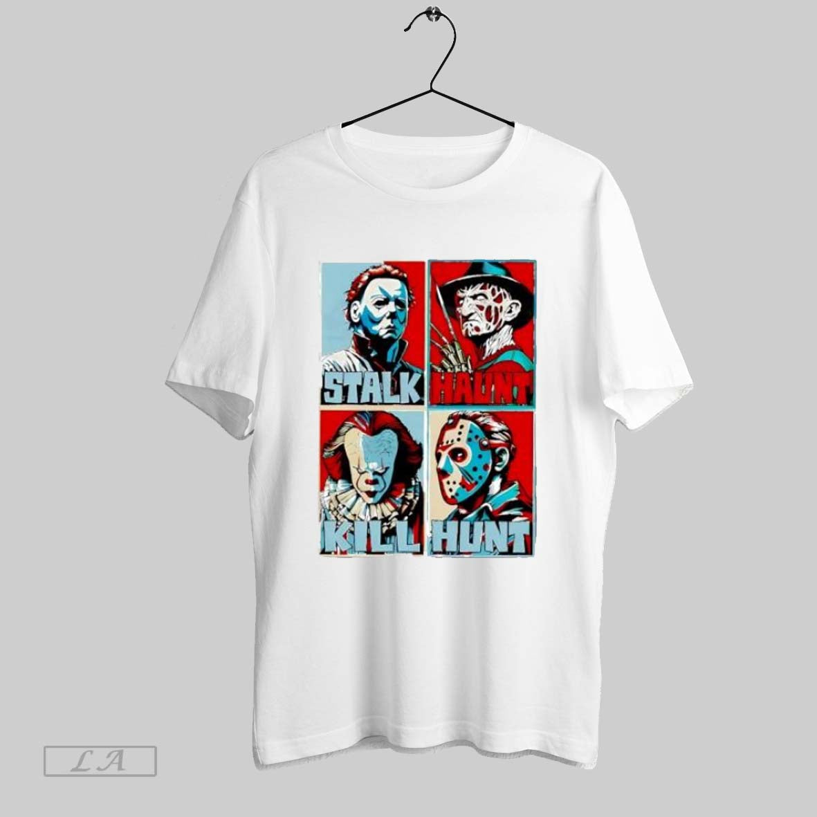 Original Horror Movie Characters Stalk Haunt Kill Hunt Halloween Hope Unisex T-shirt, Sweatshirt, Hoodie, Long Sleeve Tee - T-Shirt, Sweatshirt, Hoodie
