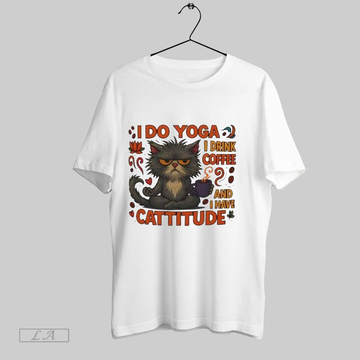 Original I Do Yoga I Drink Coffee And I Have Cattitude Grumpy Cat Unisex T-shirt, Sweatshirt, Hoodie, Long Sleeve Tee - T-Shirt, Sweatshirt, Hoodie