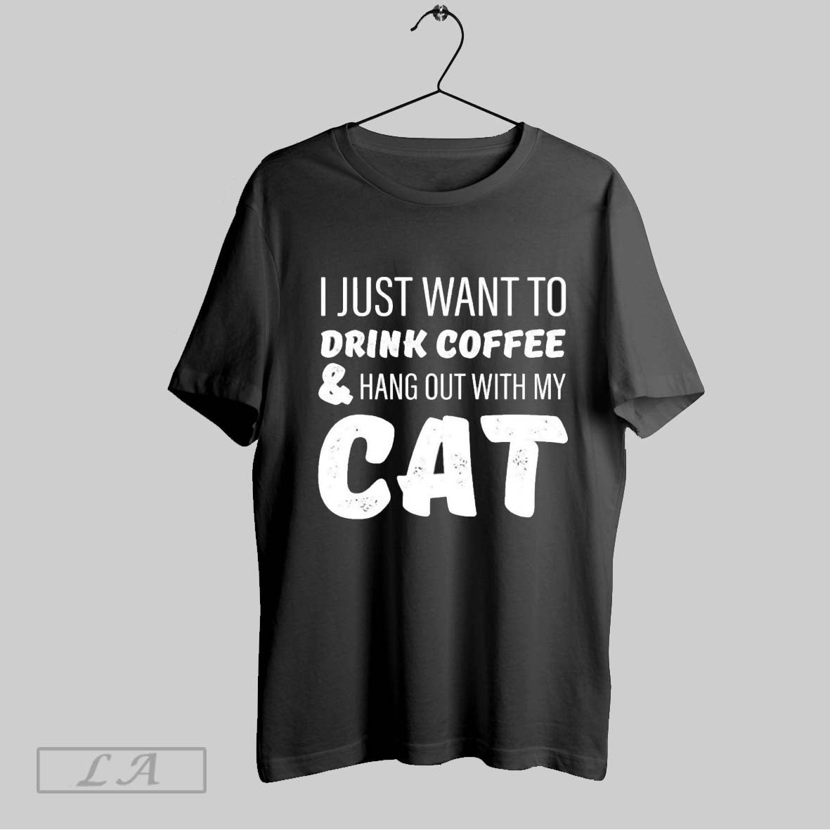 Original I Just Want To Drink Coffee Hang Out With My Cat Unisex T-shirt, Sweatshirt, Hoodie, Long Sleeve Tee - T-Shirt, Sweatshirt, Hoodie
