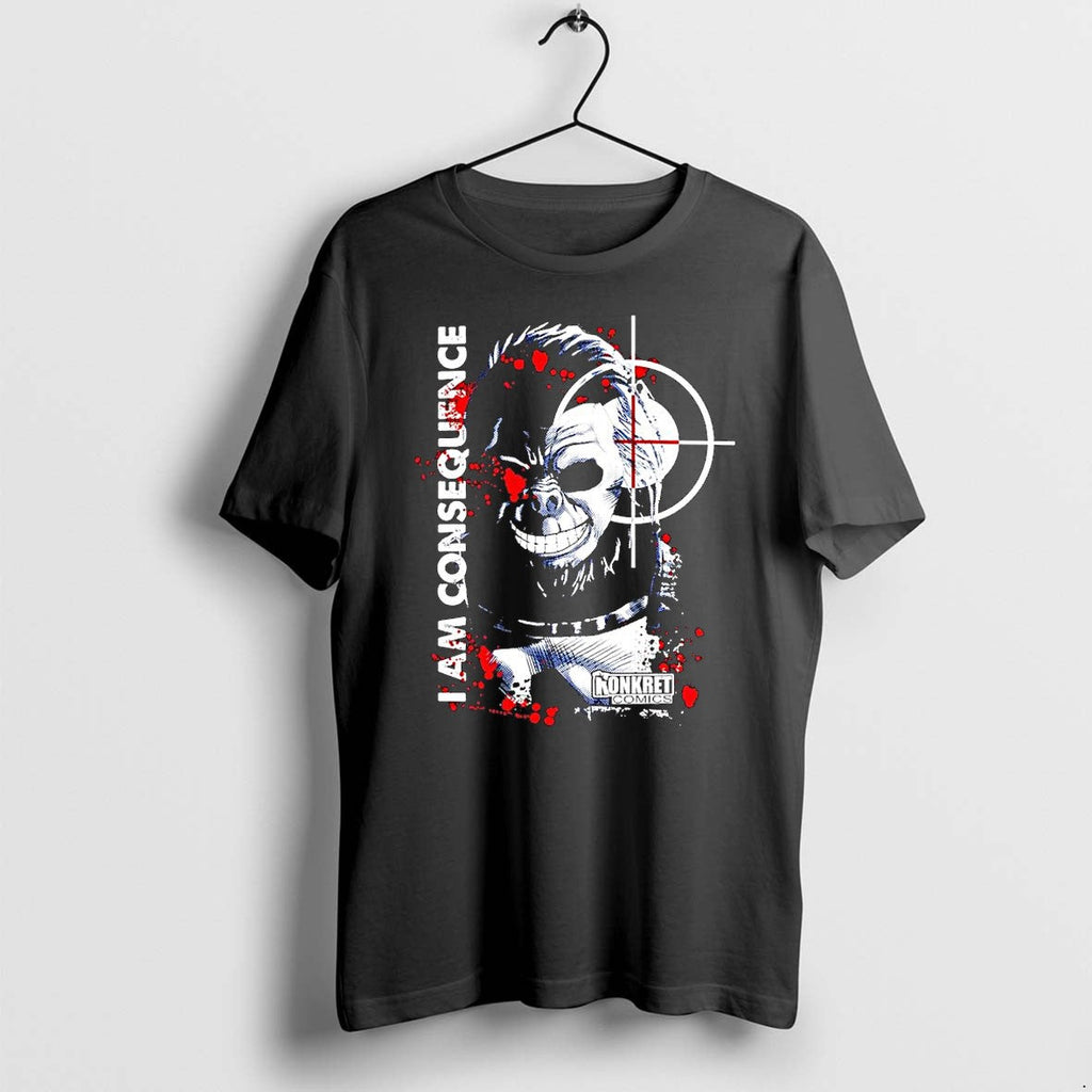 Original I Am Consequence Gorilla Skull Target Konkret Comics Tshirts Jpg Unisex T-shirt, Sweatshirt, Hoodie, Long Sleeve Tee - T-Shirt, Sweatshirt, Hoodie