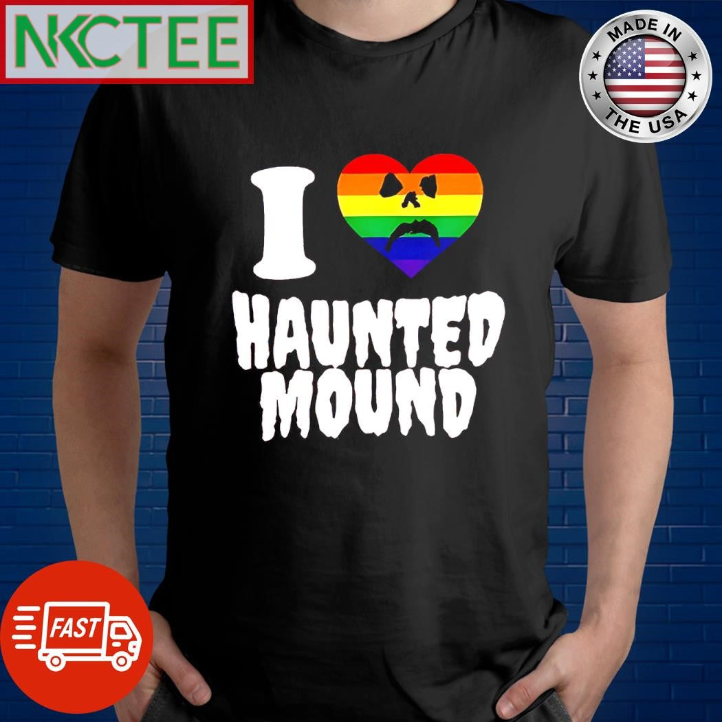 Original I love haunted mound heart LGBT shirt Unisex T-shirt, Sweatshirt, Hoodie, Long Sleeve Tee - T-Shirt, Sweatshirt, Hoodie