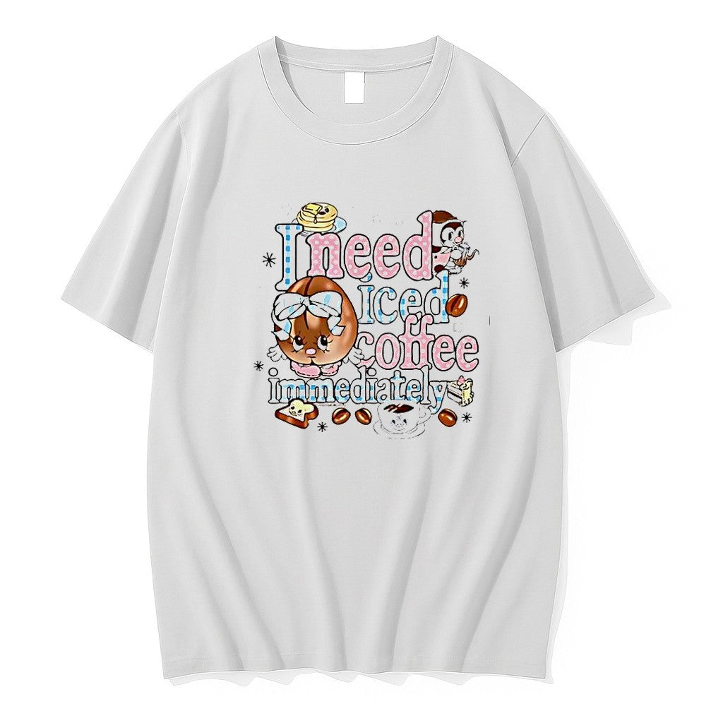 Original I Need Iced Coffee Immediately Coffee Pancakes Tshirts Jpg Unisex T-shirt, Sweatshirt, Hoodie, Long Sleeve Tee - T-Shirt, Sweatshirt, Hoodie