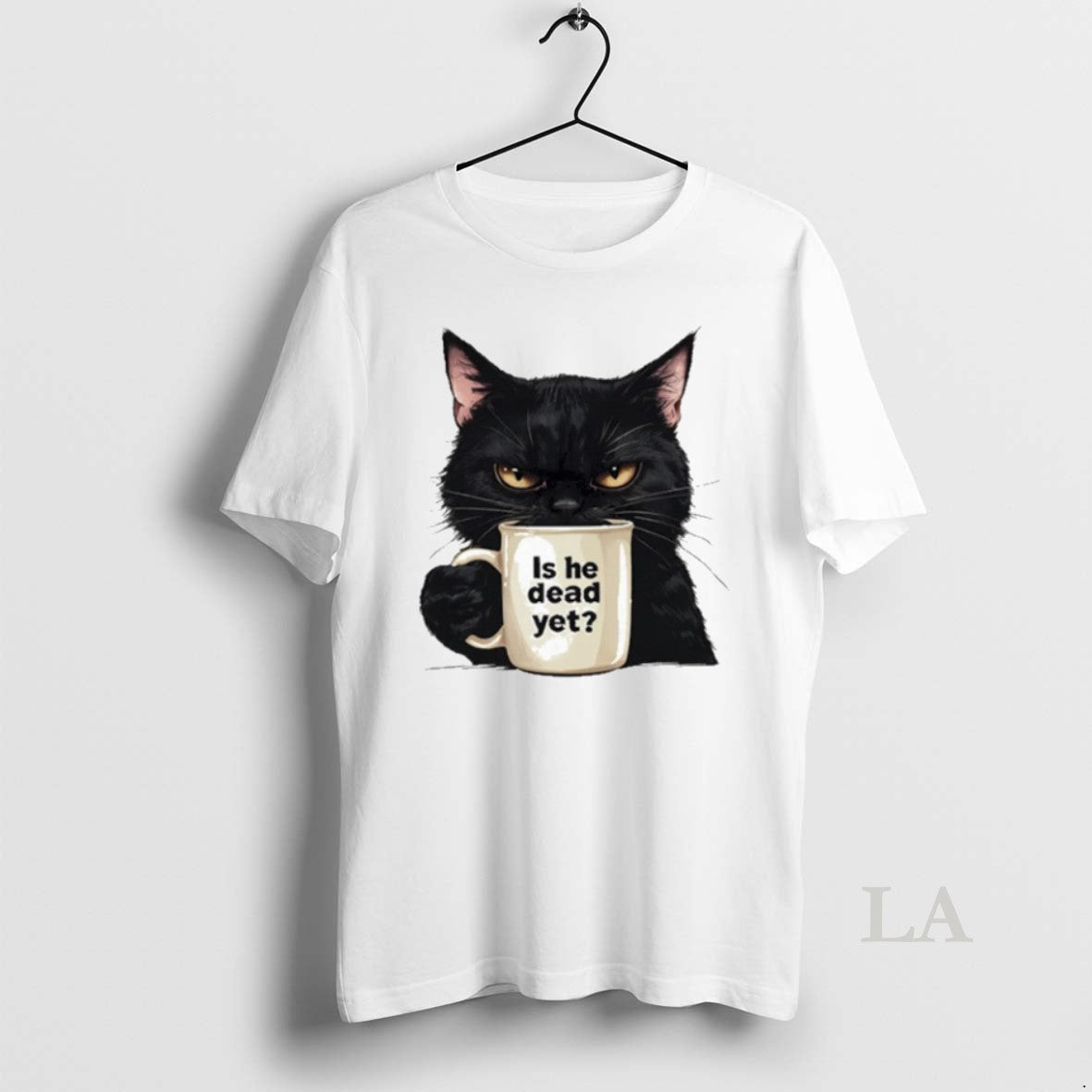 Original Is He Dead Yet Black Cat Unisex T-shirt, Sweatshirt, Hoodie, Long Sleeve Tee - T-Shirt, Sweatshirt, Hoodie