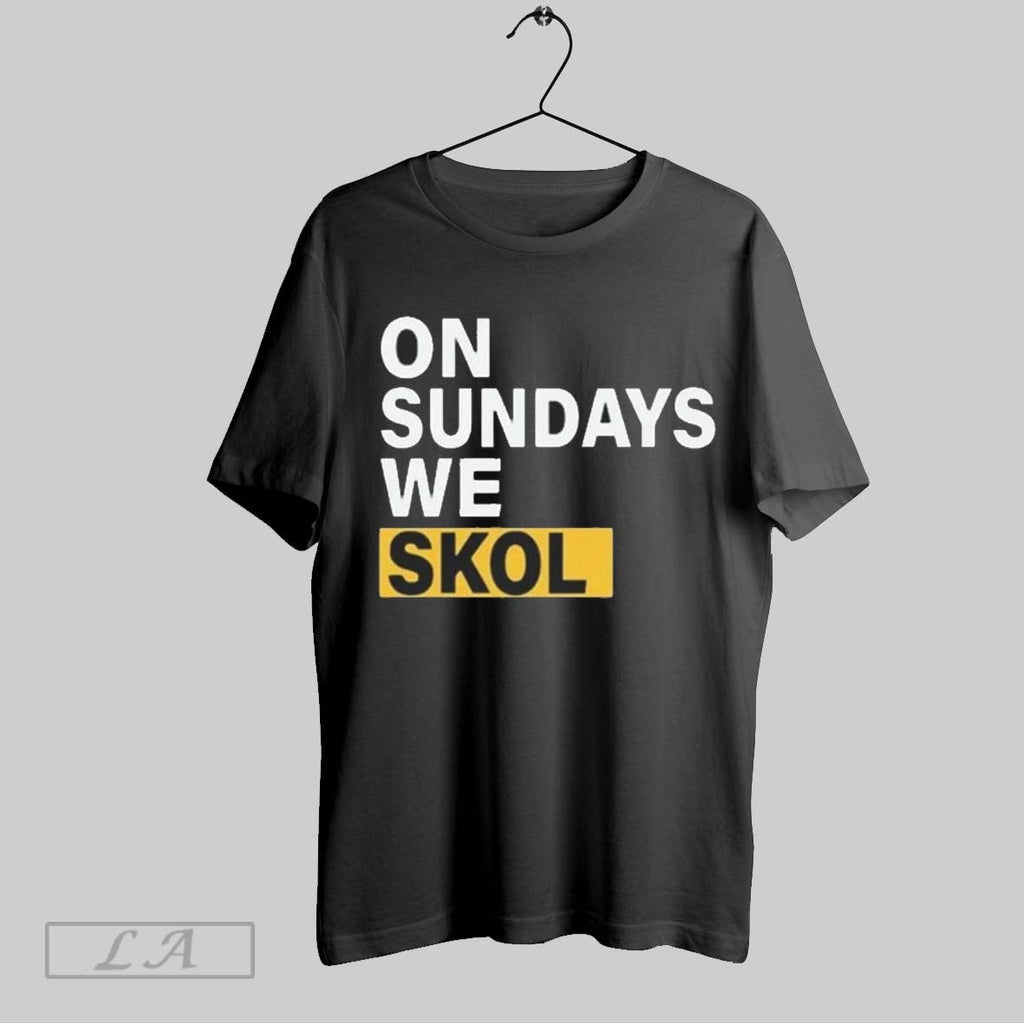 Original J J Mccarthy On Sundays We Skol Unisex T-shirt, Sweatshirt, Hoodie, Long Sleeve Tee - T-Shirt, Sweatshirt, Hoodie