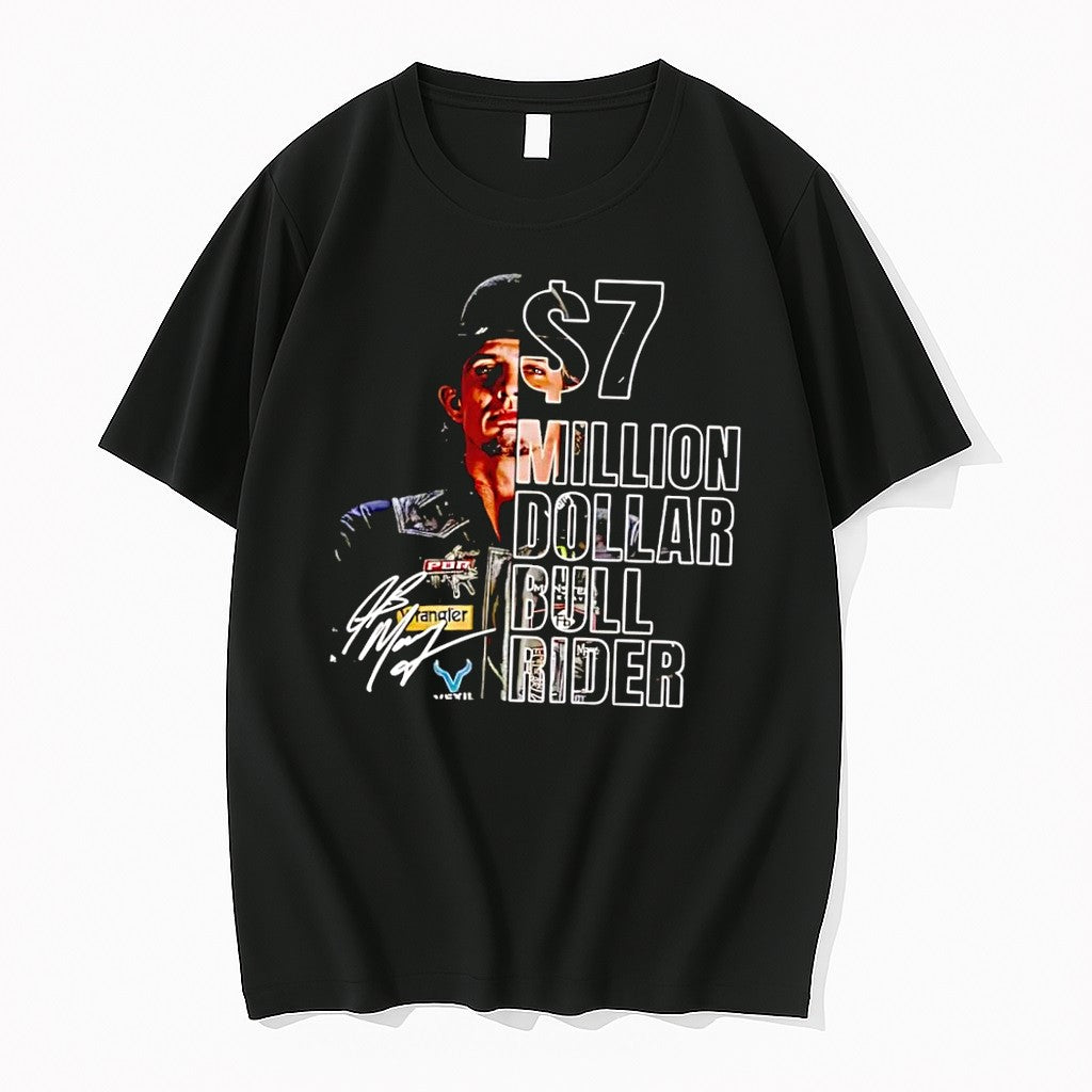 Original J B Mauney Pbr 7 Million Dollar Bull Rider Black Tshirts Jpg Unisex T-shirt, Sweatshirt, Hoodie, Long Sleeve Tee - T-Shirt, Sweatshirt, Hoodie