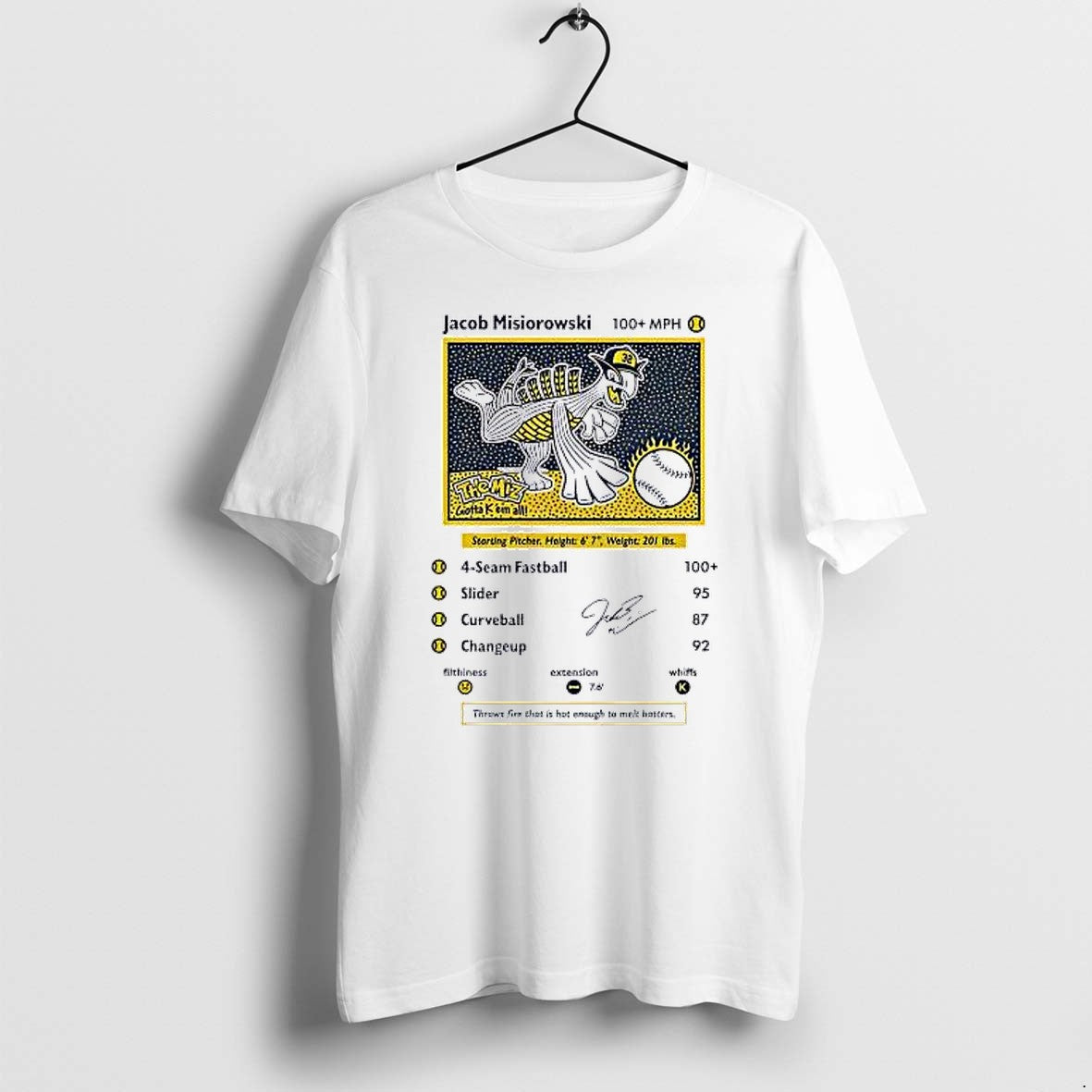 Original Jacob Misiorowski Milwaukee Brewers Mlb Jacob Misiorowski 100 Mph The Miz Tshirts - T-Shirt, Sweatshirt, Hoodie