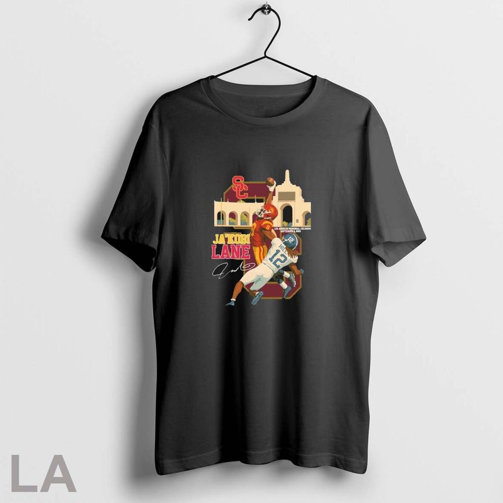 Original Jakobi Lane Trojans Rise High Catch Unisex T-shirt, Sweatshirt, Hoodie, Long Sleeve Tee - T-Shirt, Sweatshirt, Hoodie