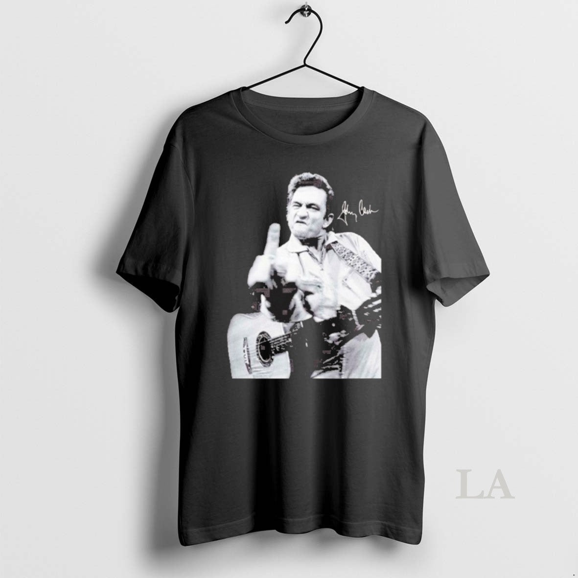 Original Johnny Cash Middle Finger Signature Unisex T-shirt, Sweatshirt, Hoodie, Long Sleeve Tee - T-Shirt, Sweatshirt, Hoodie