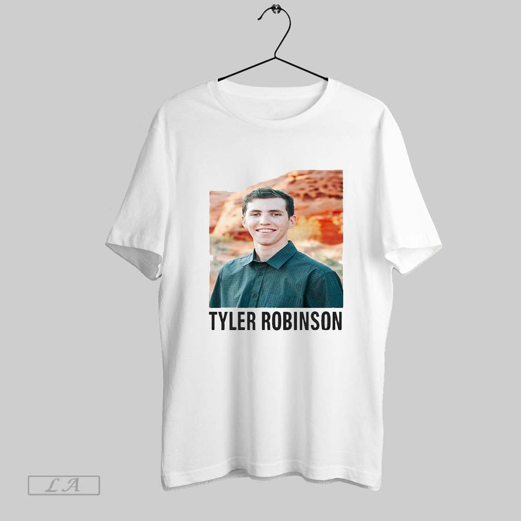 Original Justice For Charlie Kirk Assassinated 2025 Tyler Robinson Unisex T-shirt, Sweatshirt, Hoodie, Long Sleeve Tee - T-Shirt, Sweatshirt, Hoodie
