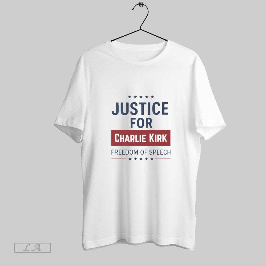 Original Justice For Charlie Kirk Freedom Of Speech Unisex T-shirt, Sweatshirt, Hoodie, Long Sleeve Tee - T-Shirt, Sweatshirt, Hoodie