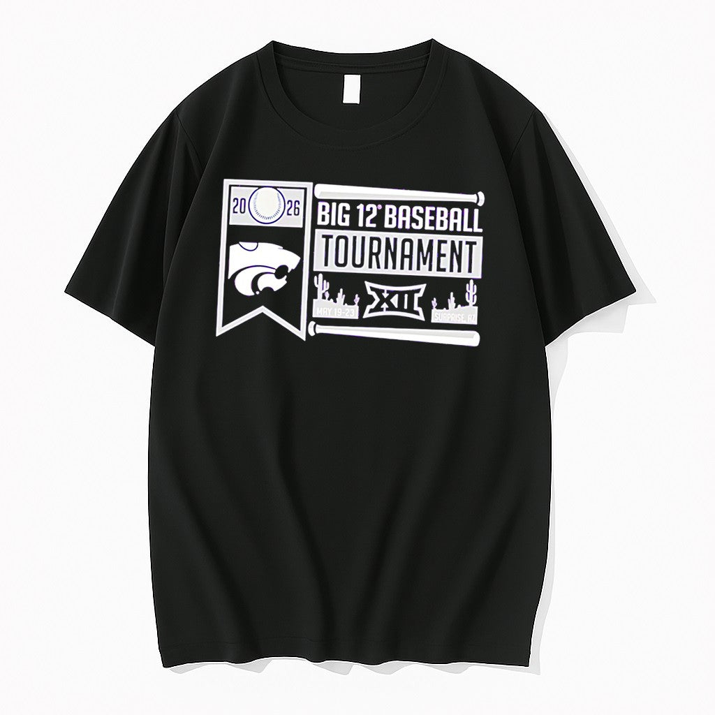 Original K State Wildcats 2026 Big 12 Baseball Tournament Participant Tee Tshirts Unisex T-shirt, Sweatshirt, Hoodie, Long Sleeve Tee - T-Shirt, Sweatshirt, Hoodie