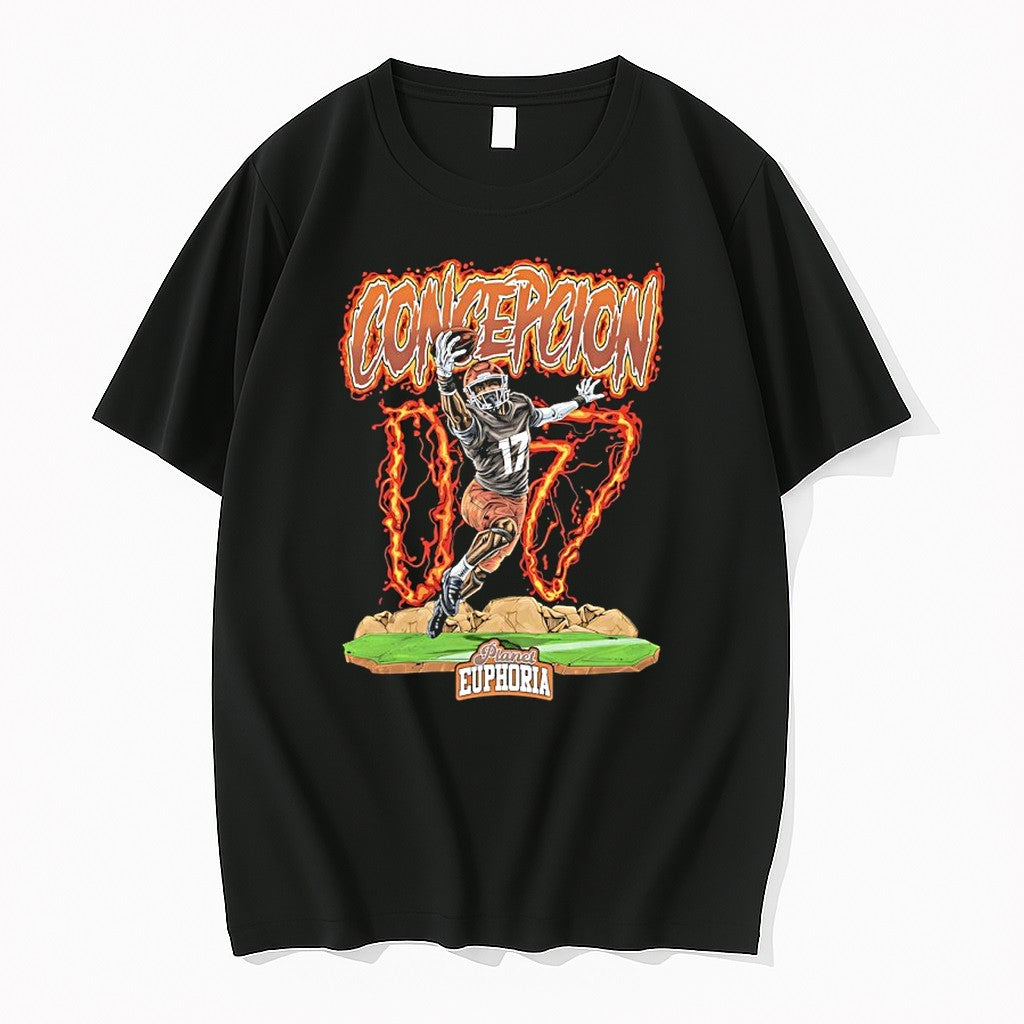 Original Kc Concepcion 17 Cleveland Brown Football Flame Comic Tshirts Jpg Unisex T-shirt, Sweatshirt, Hoodie, Long Sleeve Tee - T-Shirt, Sweatshirt, Hoodie