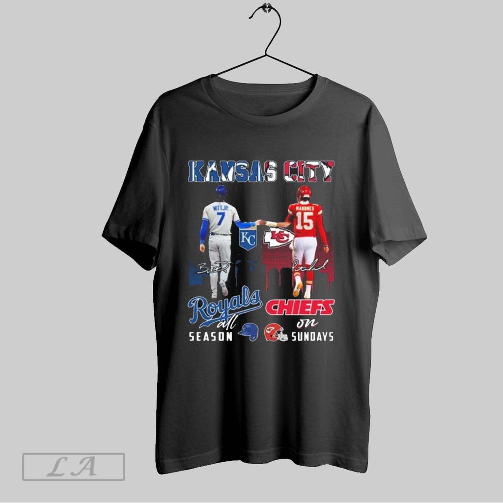 Original Kansas City Chiefs Witt Jr All Season And Kansas City Chiefs Patrick Mahomes On Unisex T-shirt, Sweatshirt, Hoodie, Long Sleeve Tee - T-Shirt, Sweatshirt, Hoodie