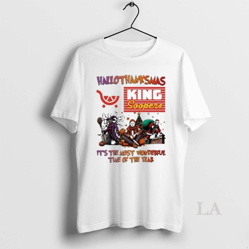 Original King Sooper Horror Film Hallothanksmas Its The Most Wonderful Time Of The Year Unisex T-shirt, Sweatshirt, Hoodie, Long Sleeve Tee - T-Shirt, Sweatshirt, Hoodie