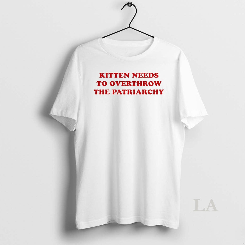 Original Kitten Needs Overthrow Patriarchy Circle T-Shirts, Hoodie, Sweatshirt - T-Shirt, Sweatshirt, Hoodie