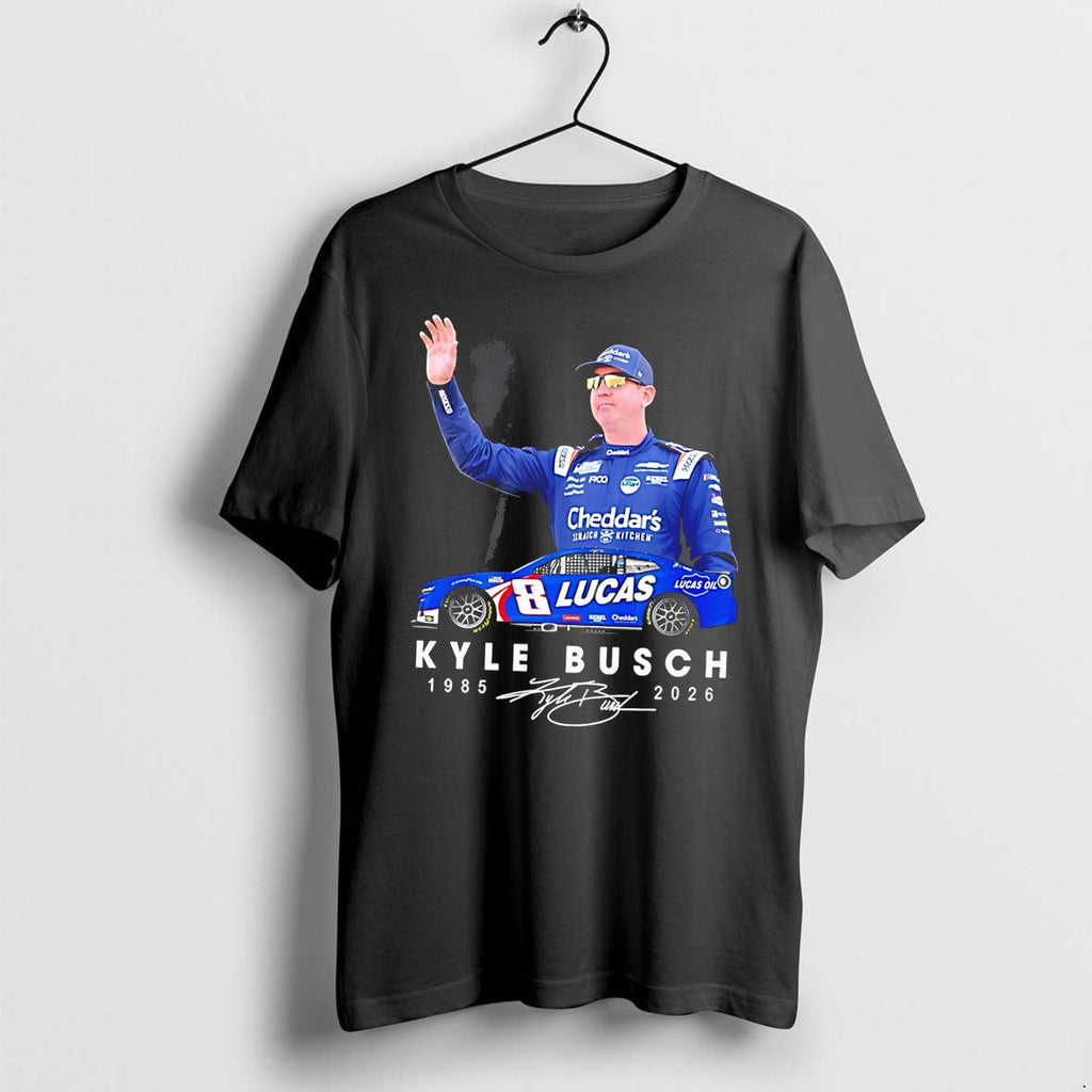 Original Kyle Busch 1985 2026 Number 8 Signature Tee Tshirts Jpg Unisex T-shirt, Sweatshirt, Hoodie, Long Sleeve Tee - T-Shirt, Sweatshirt, Hoodie