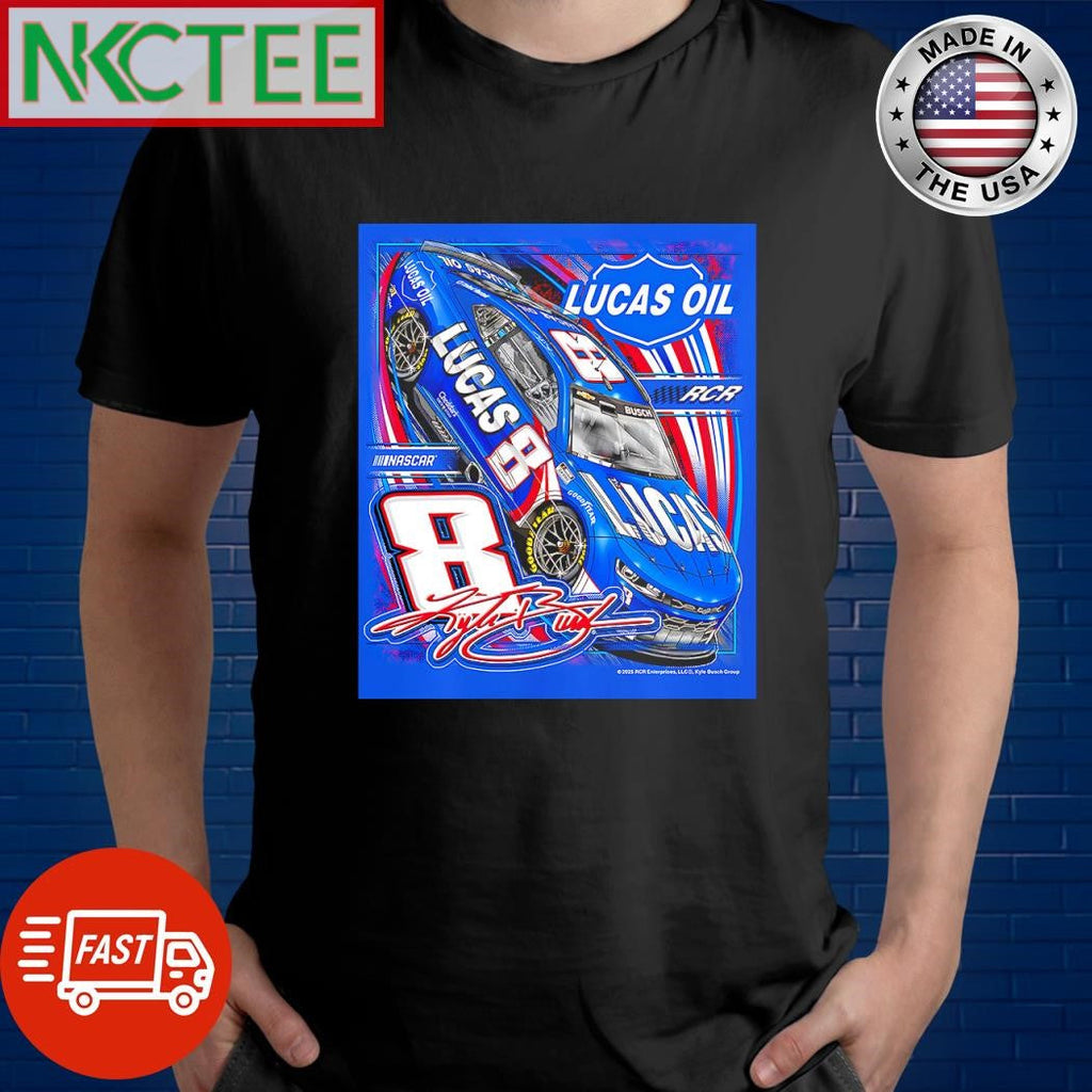 Original Kyle Busch Richard NASCAR RCR Racing Team Collection Lucas Oil signature 8 Car upside down shirt - T-Shirt, Sweatshirt, Hoodie