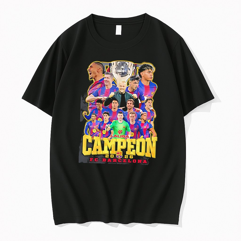 Original Laliga Campeon 2026 Fc Barcelona Champions Tee Tshirts Jpg Unisex T-shirt, Sweatshirt, Hoodie, Long Sleeve Tee - T-Shirt, Sweatshirt, Hoodie