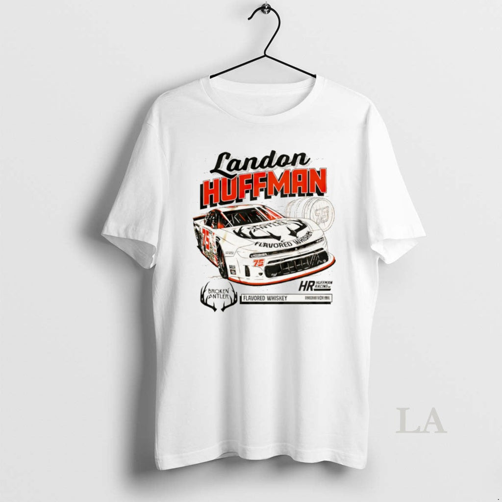 Original Landon Huffman Broken Antler Flavored Whiskey Racing Unisex T-shirt, Sweatshirt, Hoodie, Long Sleeve Tee - T-Shirt, Sweatshirt, Hoodie