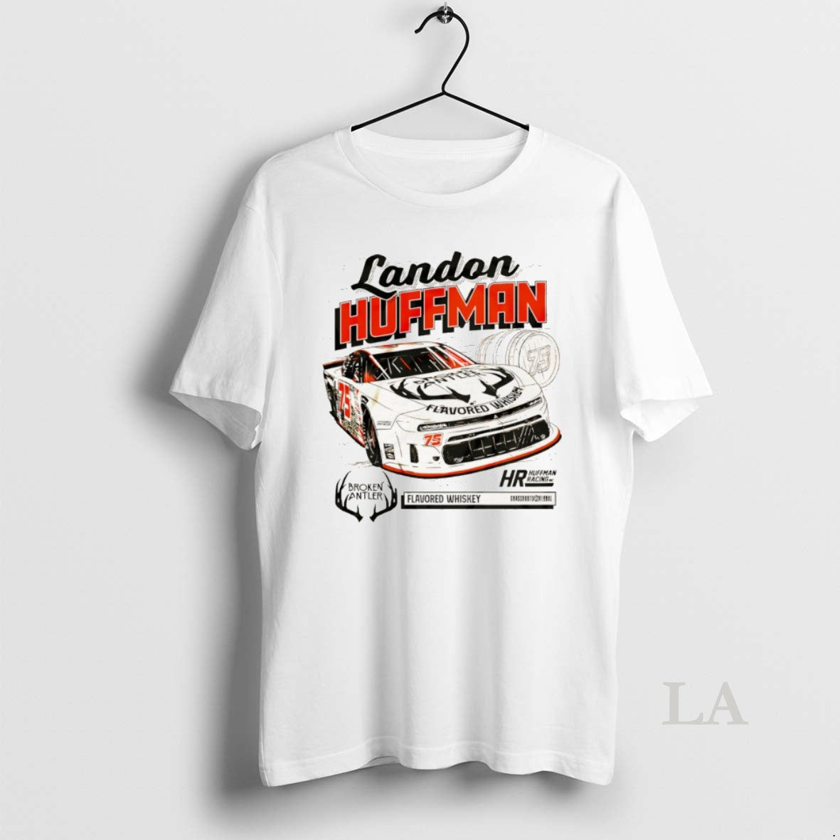 Original Landon Huffman Broken Antler Flavored Whiskey Racing Unisex T-shirt, Sweatshirt, Hoodie, Long Sleeve Tee - T-Shirt, Sweatshirt, Hoodie