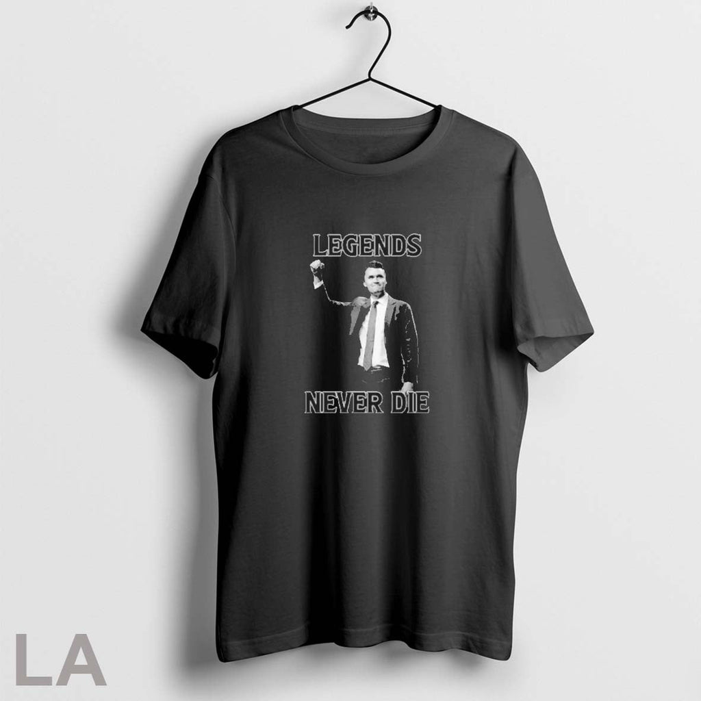 Original Legends Never Die Charlie Kirk Unisex T-shirt, Sweatshirt, Hoodie, Long Sleeve Tee - T-Shirt, Sweatshirt, Hoodie