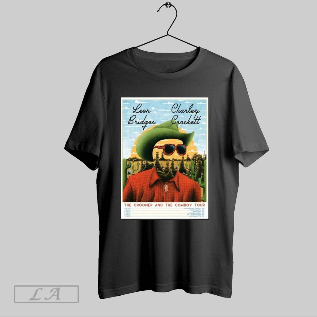 Original Leon Bridges And Charley Crockett The Crooner And The Cowboy Tour 2025 On September - T-Shirt, Sweatshirt, Hoodie