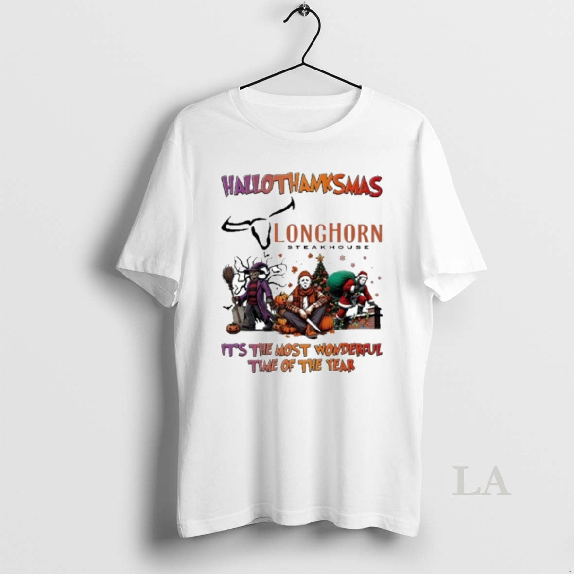 Original Longhorn Steakhouse Horror Film Hallothanksmas Its The Most Wonderful Time Of The Year - T-Shirt, Sweatshirt, Hoodie