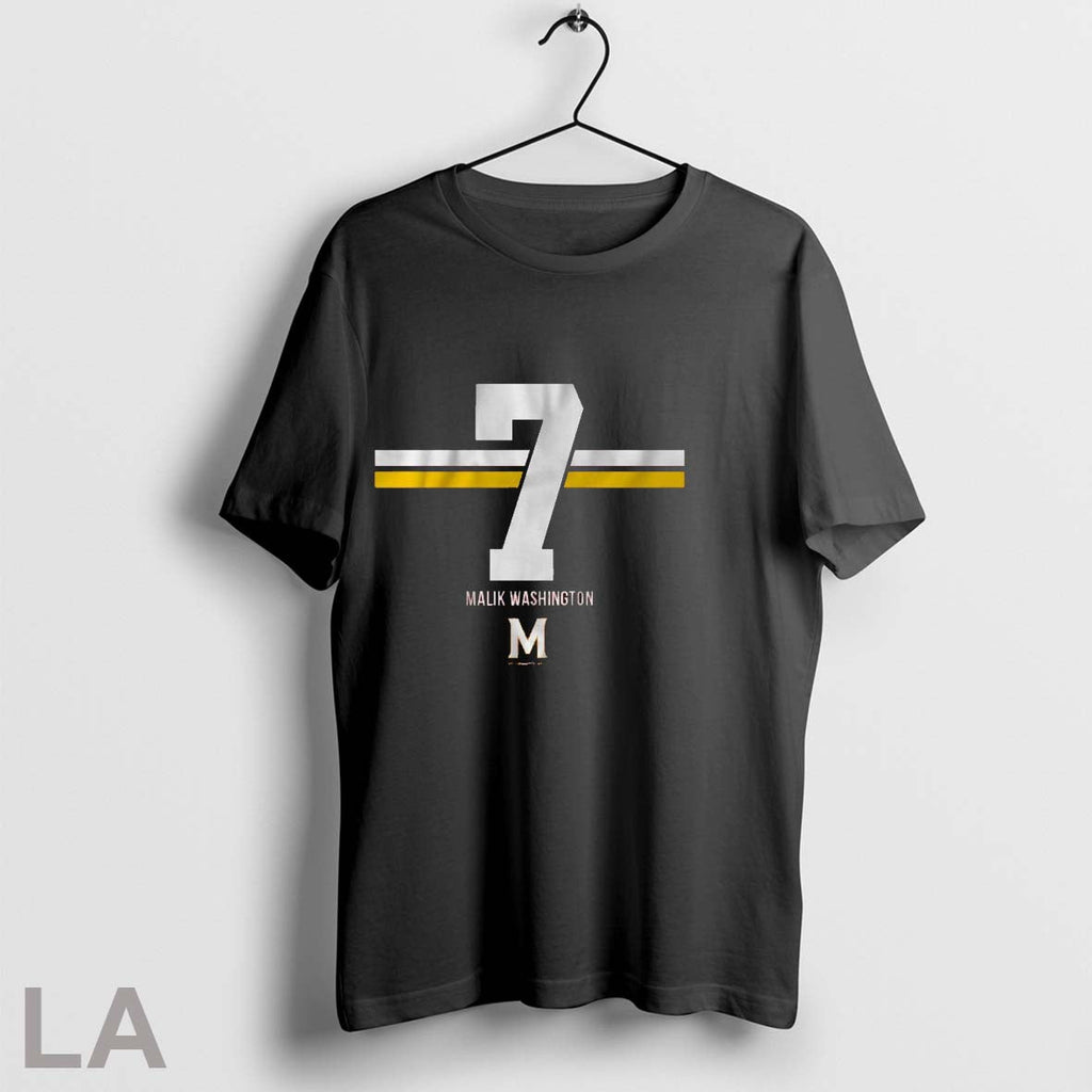 Original Maryland Terrapins Football Ncaa Malik Washington 7 Stripe Unisex T-shirt, Sweatshirt, Hoodie, Long Sleeve Tee - T-Shirt, Sweatshirt, Hoodie