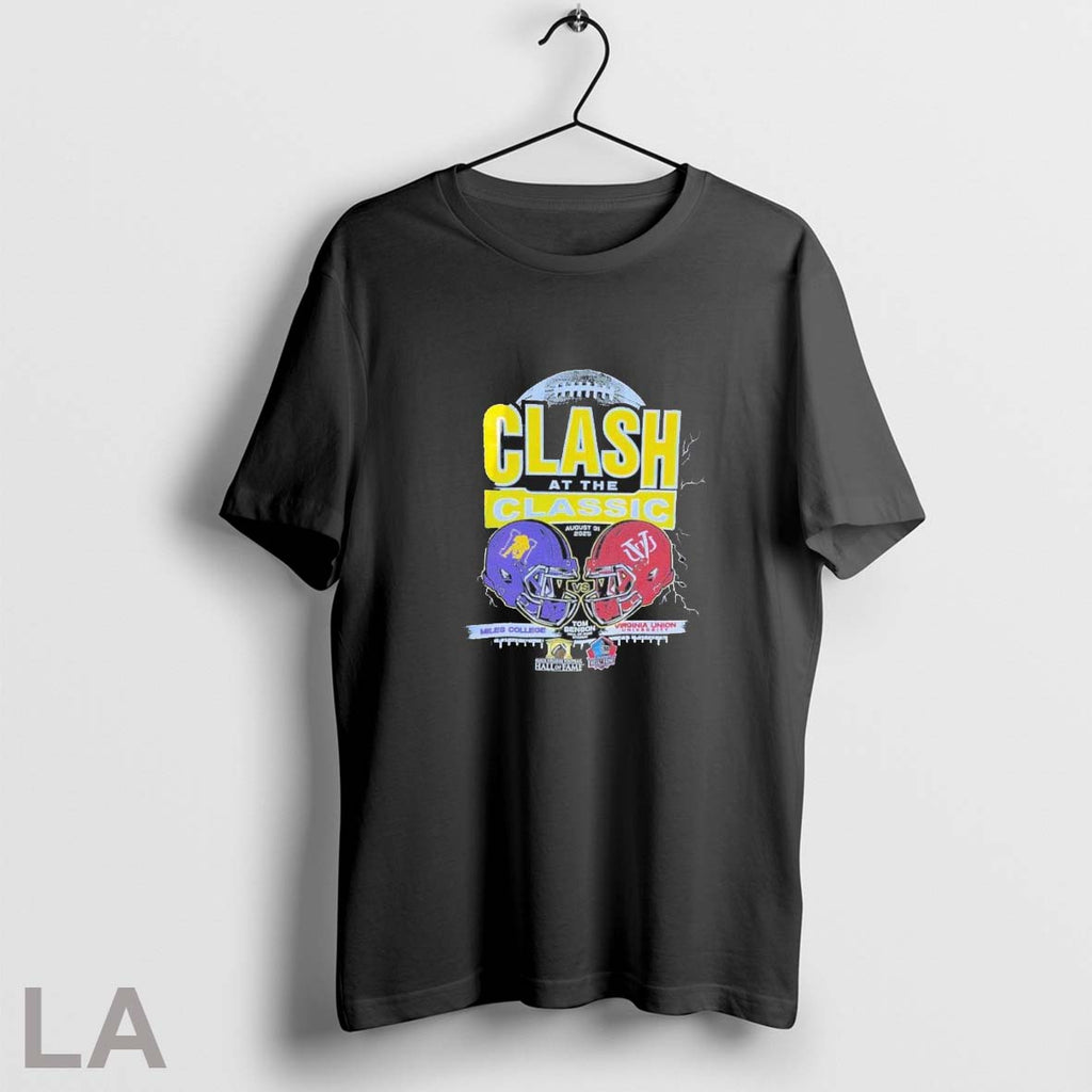 Original Miles College Vs Virginia Union 2025 Clash At The Classic Football Unisex T-shirt, Sweatshirt, Hoodie, Long Sleeve Tee - T-Shirt, Sweatshirt, Hoodie