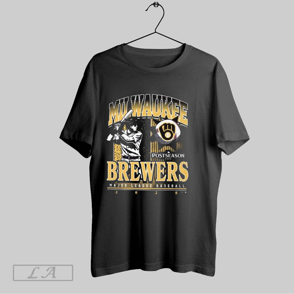 Original Milwaukee Brewers 2025 Mlb Postseason Participant Playoff Painting Unisex T-shirt, Sweatshirt, Hoodie, Long Sleeve Tee - T-Shirt, Sweatshirt, Hoodie