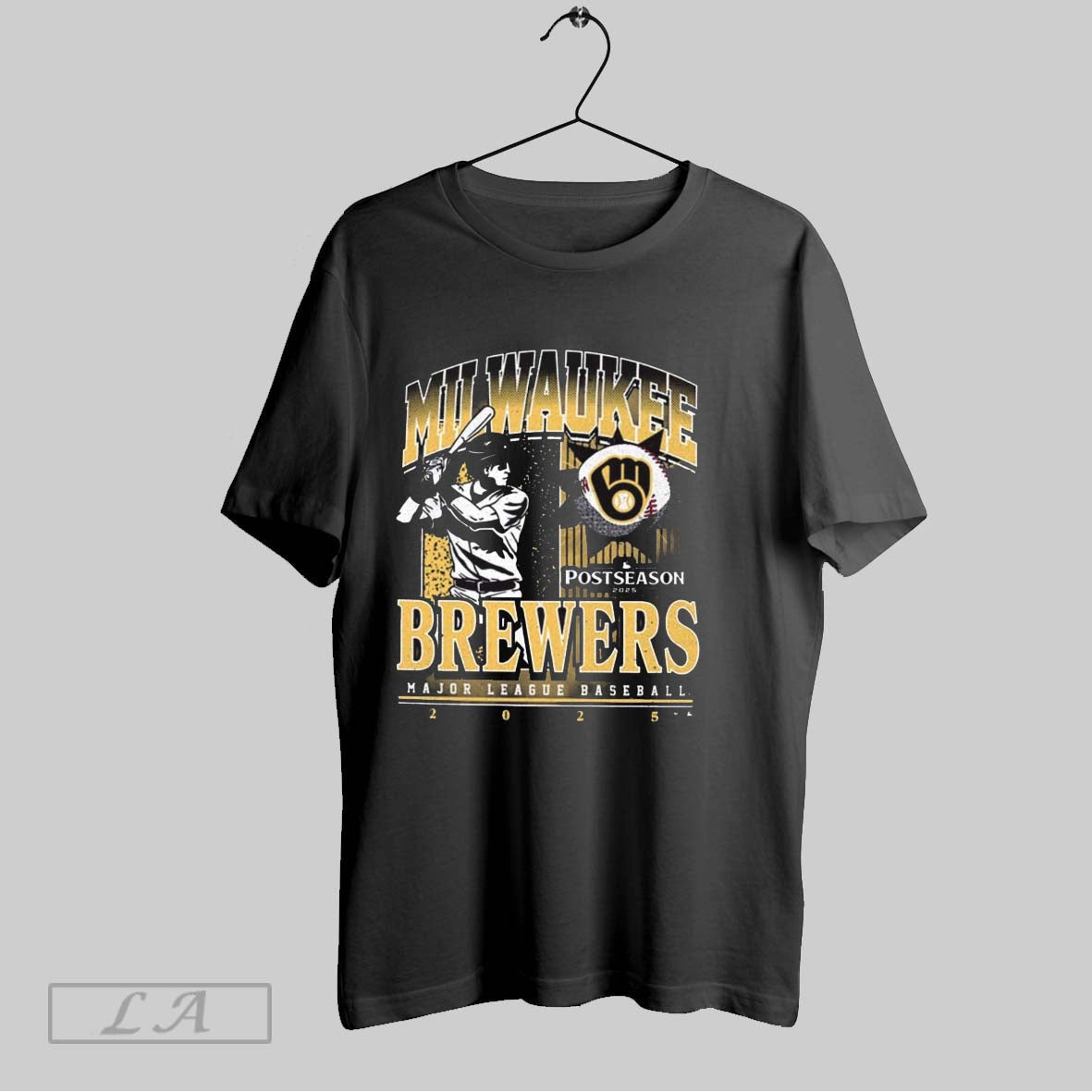 Original Milwaukee Brewers 2025 Mlb Postseason Participant Playoff Painting Unisex T-shirt, Sweatshirt, Hoodie, Long Sleeve Tee - T-Shirt, Sweatshirt, Hoodie