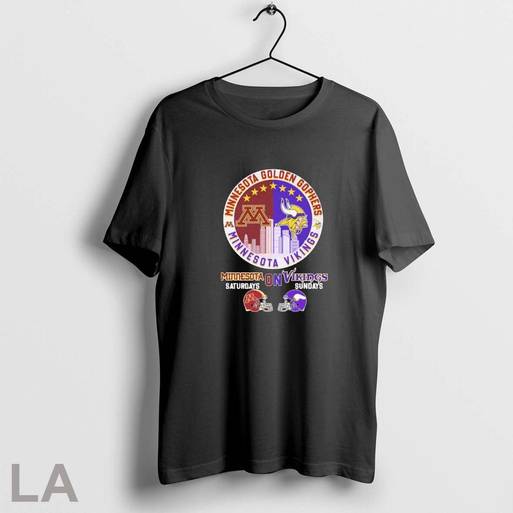 Original Minnesota Golden Gophers On Saturdays And Minnesota Vikings On Sundays 2025 Unisex T-shirt, Sweatshirt, Hoodie, Long Sleeve Tee - T-Shirt, Sweatshirt, Hoodie