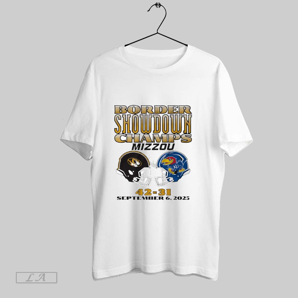 Original Missouri Tigers Football Border Showdown Champs Mizzou Vs Kansas Score 42 31 September - T-Shirt, Sweatshirt, Hoodie