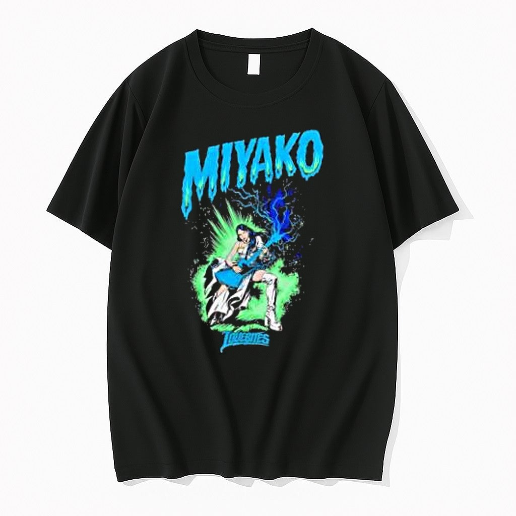 Original Miyako Guitarist Of The Japanese Heavy Metal Band Lovebites Playing Electric Guitar Tshirts - T-Shirt, Sweatshirt, Hoodie