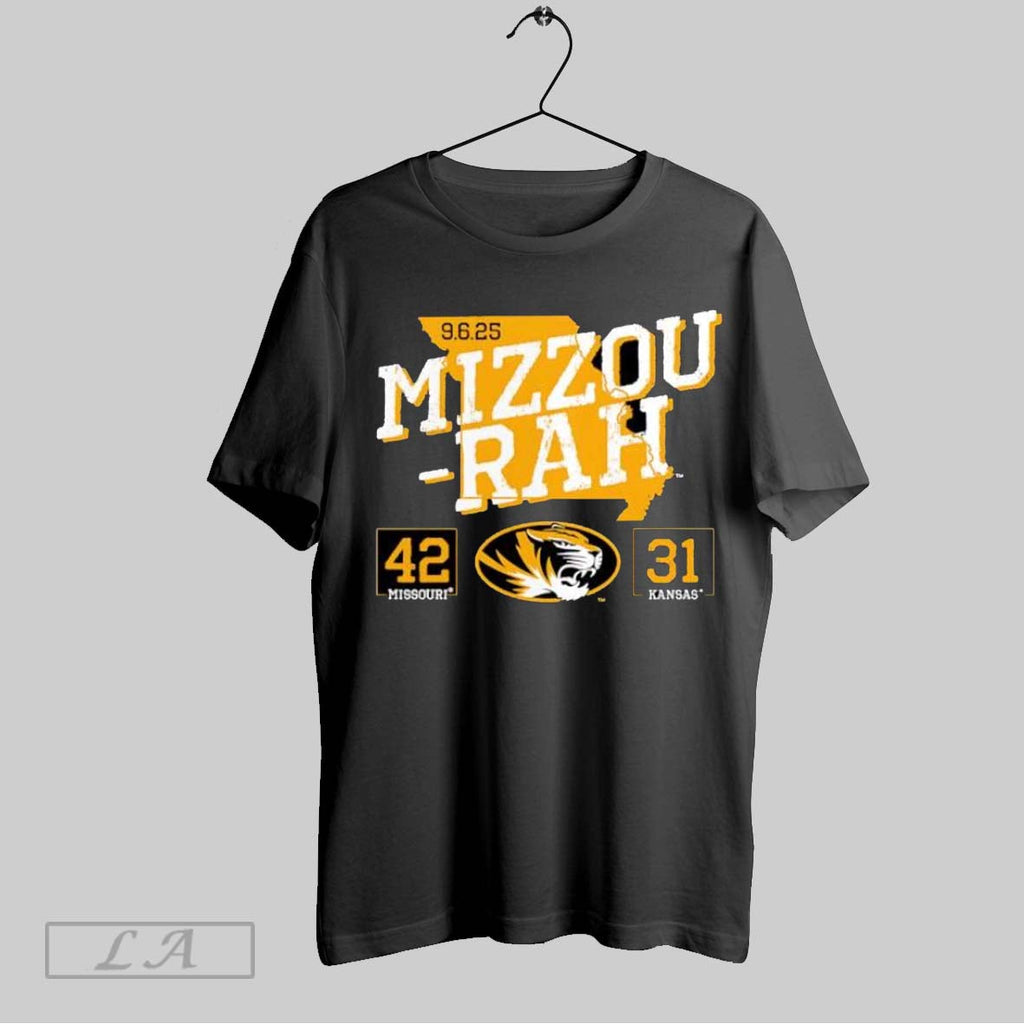 Original Mizzourah Missouri Kansas 42 31 Tiger Mascot Unisex T-shirt, Sweatshirt, Hoodie, Long Sleeve Tee - T-Shirt, Sweatshirt, Hoodie