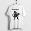 Original Monkey Holding Gun Playoffs Benny Meme Unisex T-shirt, Sweatshirt, Hoodie, Long Sleeve Tee - T-Shirt, Sweatshirt, Hoodie