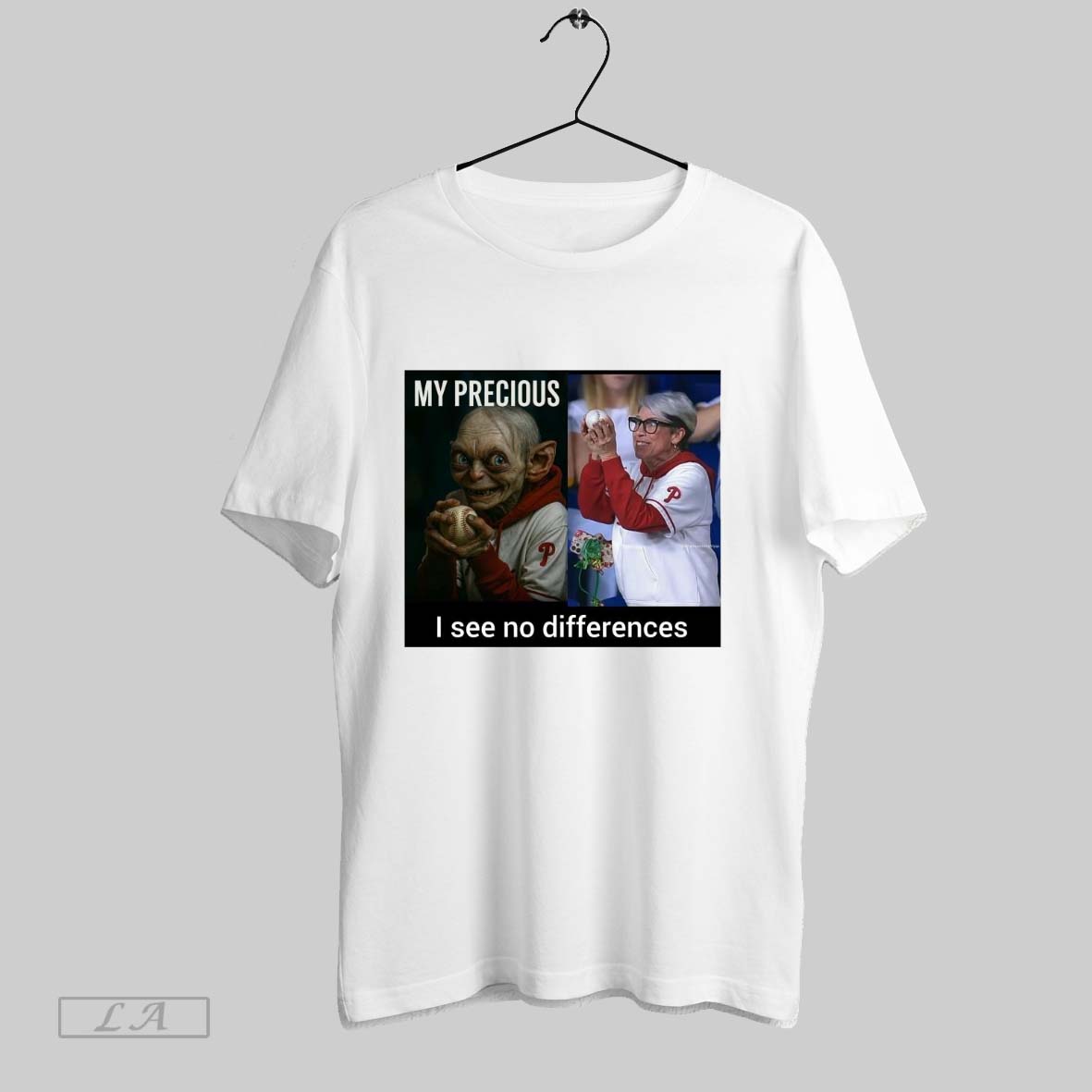 Original My Precious I See No Differences Philadelphia Phillies Mlb Meme Unisex T-shirt, Sweatshirt, Hoodie, Long Sleeve Tee - T-Shirt, Sweatshirt, Hoodie