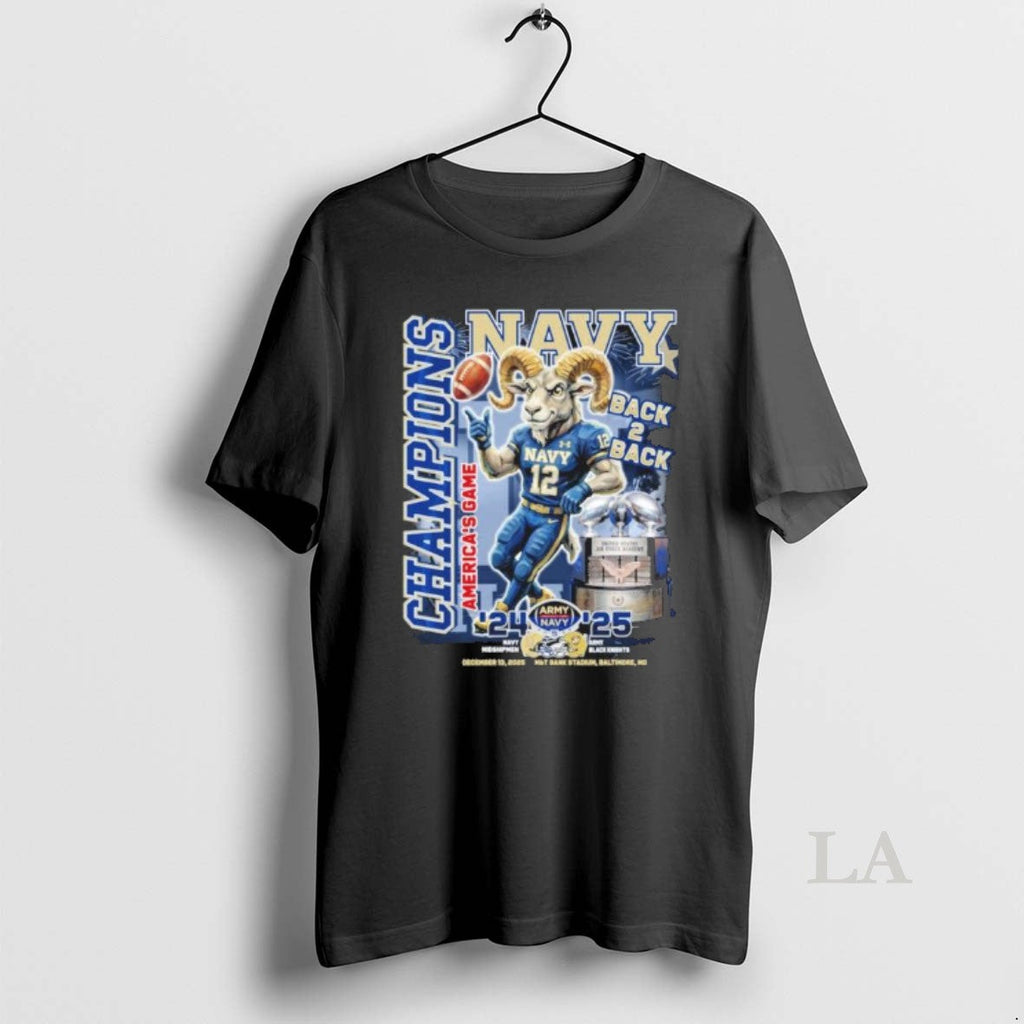 Original Navy Midshipmen Mascot Back 2 Back Americas Game Champions T-Shirts, Hoodie, Sweatshirt - T-Shirt, Sweatshirt, Hoodie
