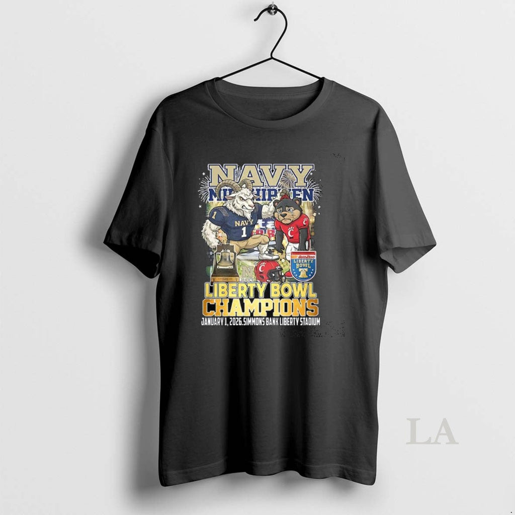 Original Navy Midshipmen Beat Cincinnati Bearcats Ncaa Autozone Liberty Bowl Champions 2026 Mascot T-Shirts, Hoodie, Sweatshirt - T-Shirt, Sweatshirt, Hoodie