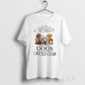 Original Never Underestimate Woman Loves Dogs Born In January Unisex T-shirt, Sweatshirt, Hoodie, Long Sleeve Tee - T-Shirt, Sweatshirt, Hoodie