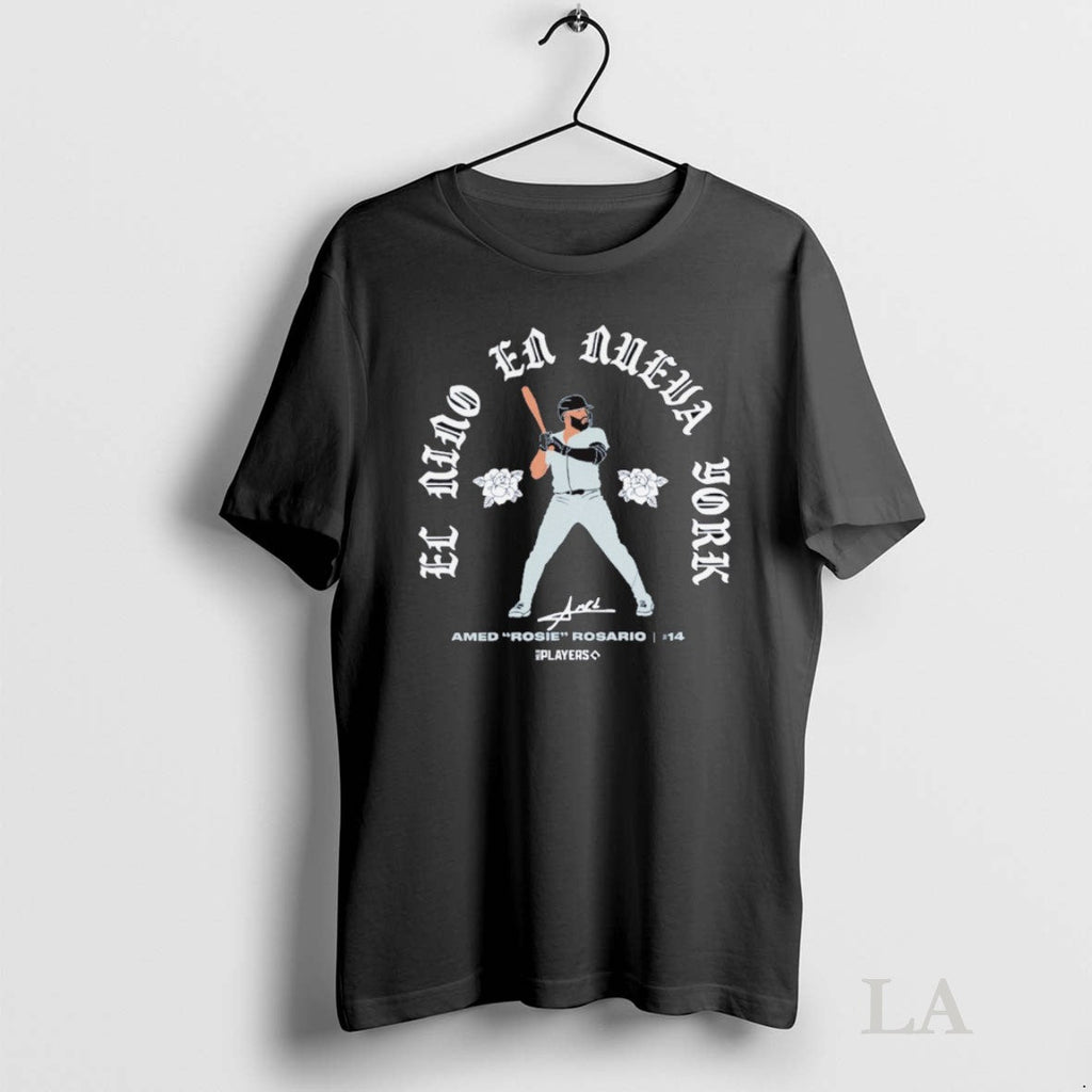 Original New York Yankees El Nino En Nueva York Amed Rosie Rosario Signature Unisex T-shirt, Sweatshirt, Hoodie, Long Sleeve Tee - T-Shirt, Sweatshirt, Hoodie