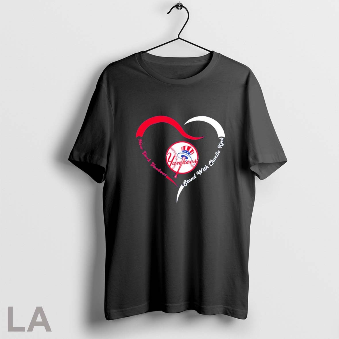 Original New York Yankees Stand With Charlie Kirk Heart Unisex T-shirt, Sweatshirt, Hoodie, Long Sleeve Tee - T-Shirt, Sweatshirt, Hoodie