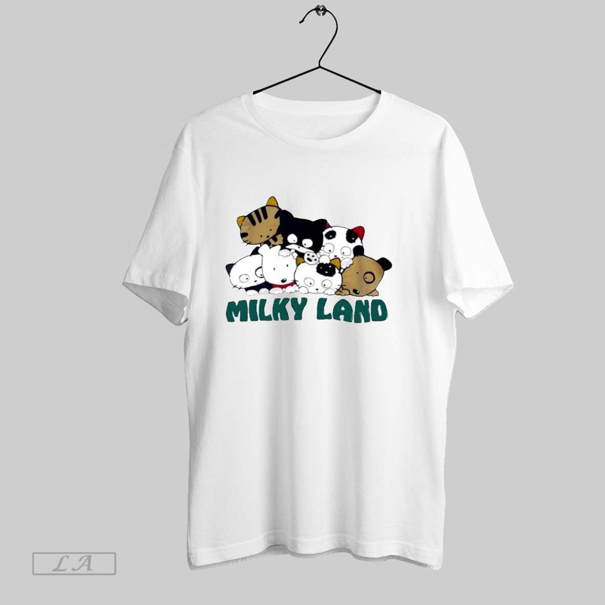 Original Nice Milky Land Cat And Dog Group Unisex T-shirt, Sweatshirt, Hoodie, Long Sleeve Tee - T-Shirt, Sweatshirt, Hoodie