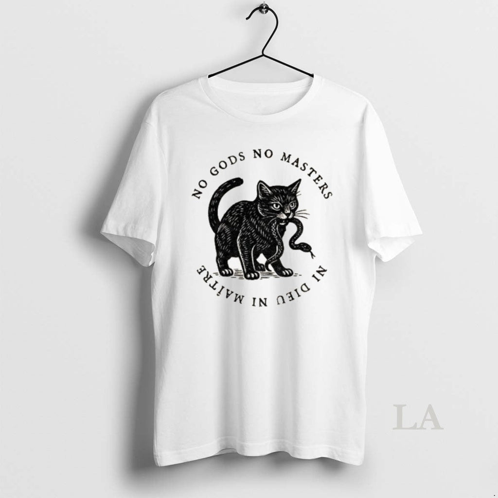 Original No Kings No Gods No Masters Cat Ni Dieu Ni Maitre Punk Unisex T-shirt, Sweatshirt, Hoodie, Long Sleeve Tee - T-Shirt, Sweatshirt, Hoodie