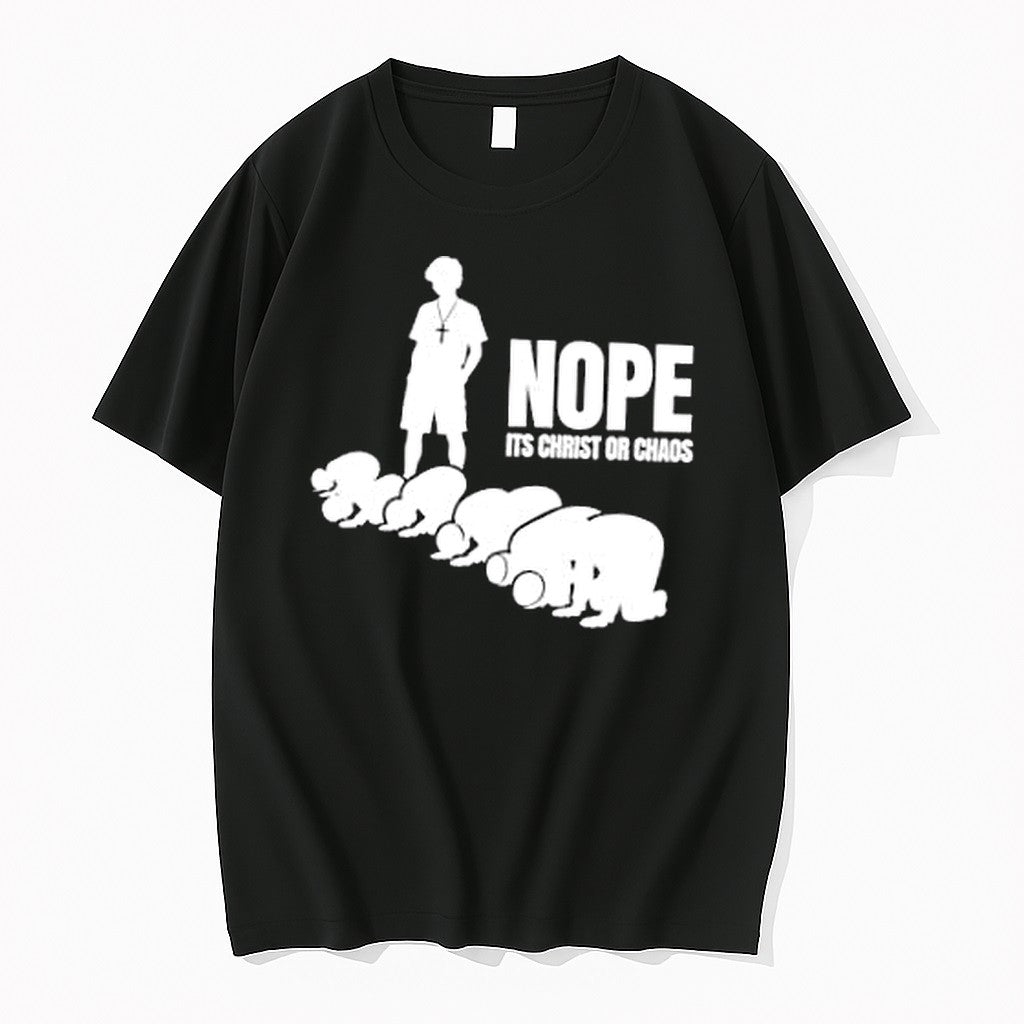 Original Nope Its Christ Or Chaos Silhouette Tshirts Jpg Unisex T-shirt, Sweatshirt, Hoodie, Long Sleeve Tee - T-Shirt, Sweatshirt, Hoodie